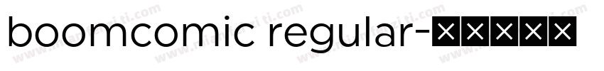 boomcomic regular字体转换